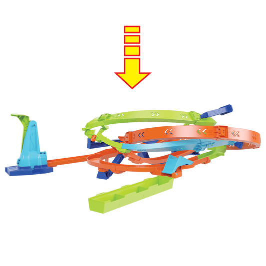 Hot Wheels Action Défi Boucle Cyclone, Véhicule à L’Échelle1:64