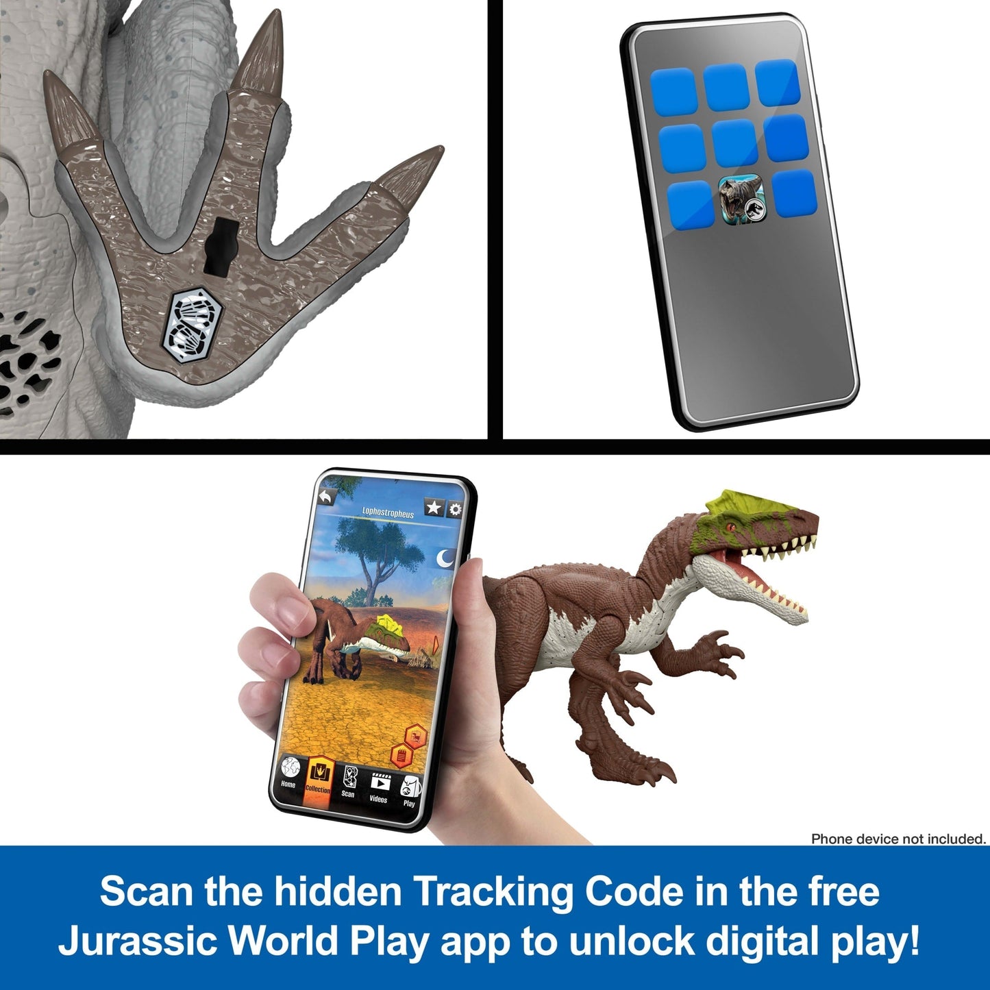 Jurassic World Rebirth Frenzy Pack Minqaria Dinosaur Figure, Authentic Toy, Digital Play