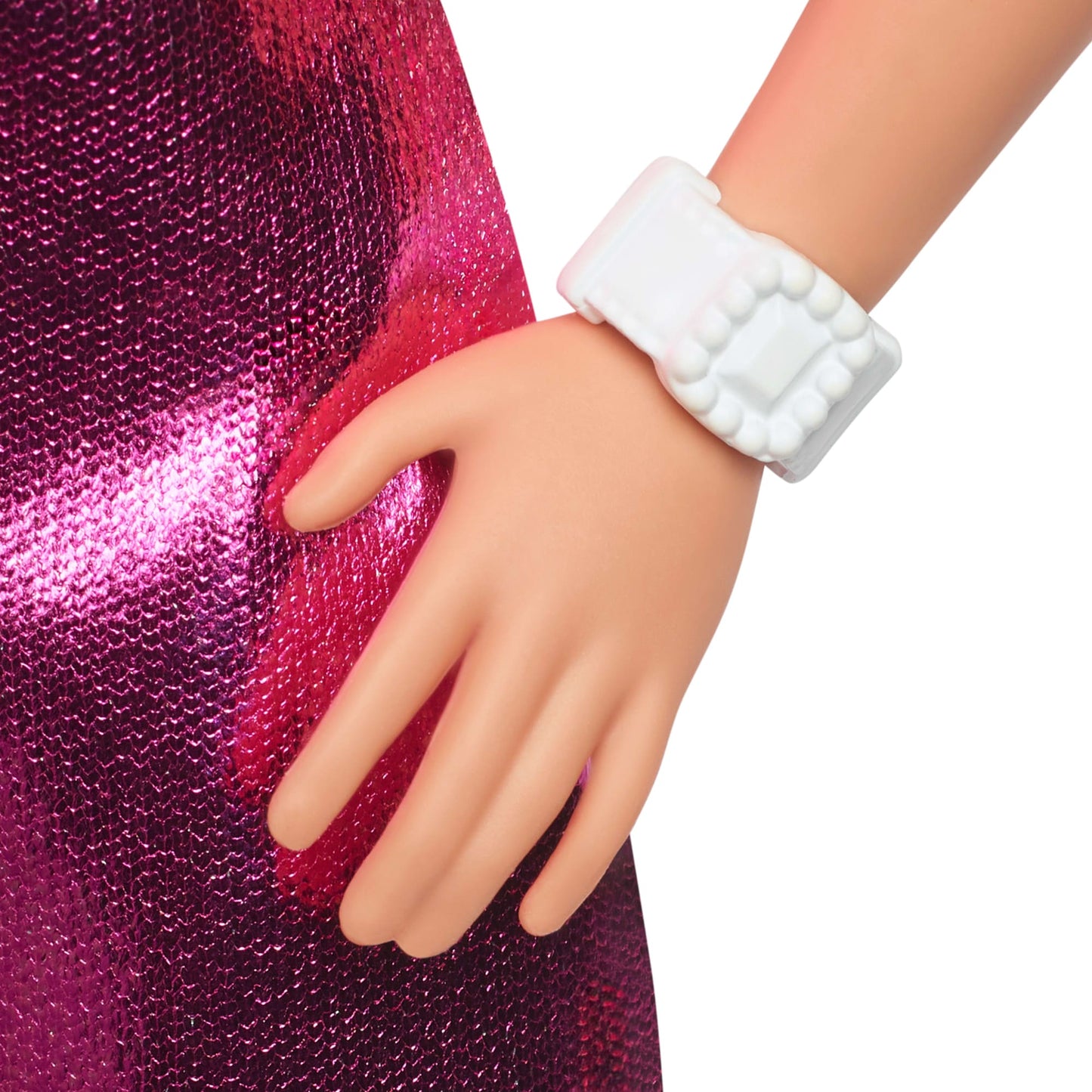 Barbie Fashionista Boneca Vestido Rosa de Pele